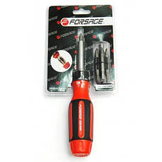 Викрутка реверсивна з набором біт FORSAGE 32810MR 15пр.