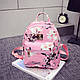 Стильний жіночий рюкзачок рожевий, фото 3