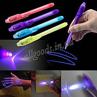 Ручка с невидимыми чернилами и ультрафиолетовым фонариком