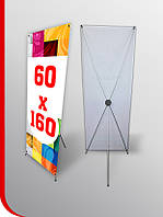 Мобільний стенд Х баннер павук 60х160 см із друком реклами