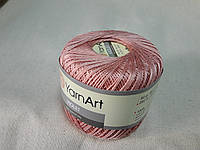 Пряжа  нитка для в'язання Violet YarnArt 100% бавовна попелясто рожевий № 4105