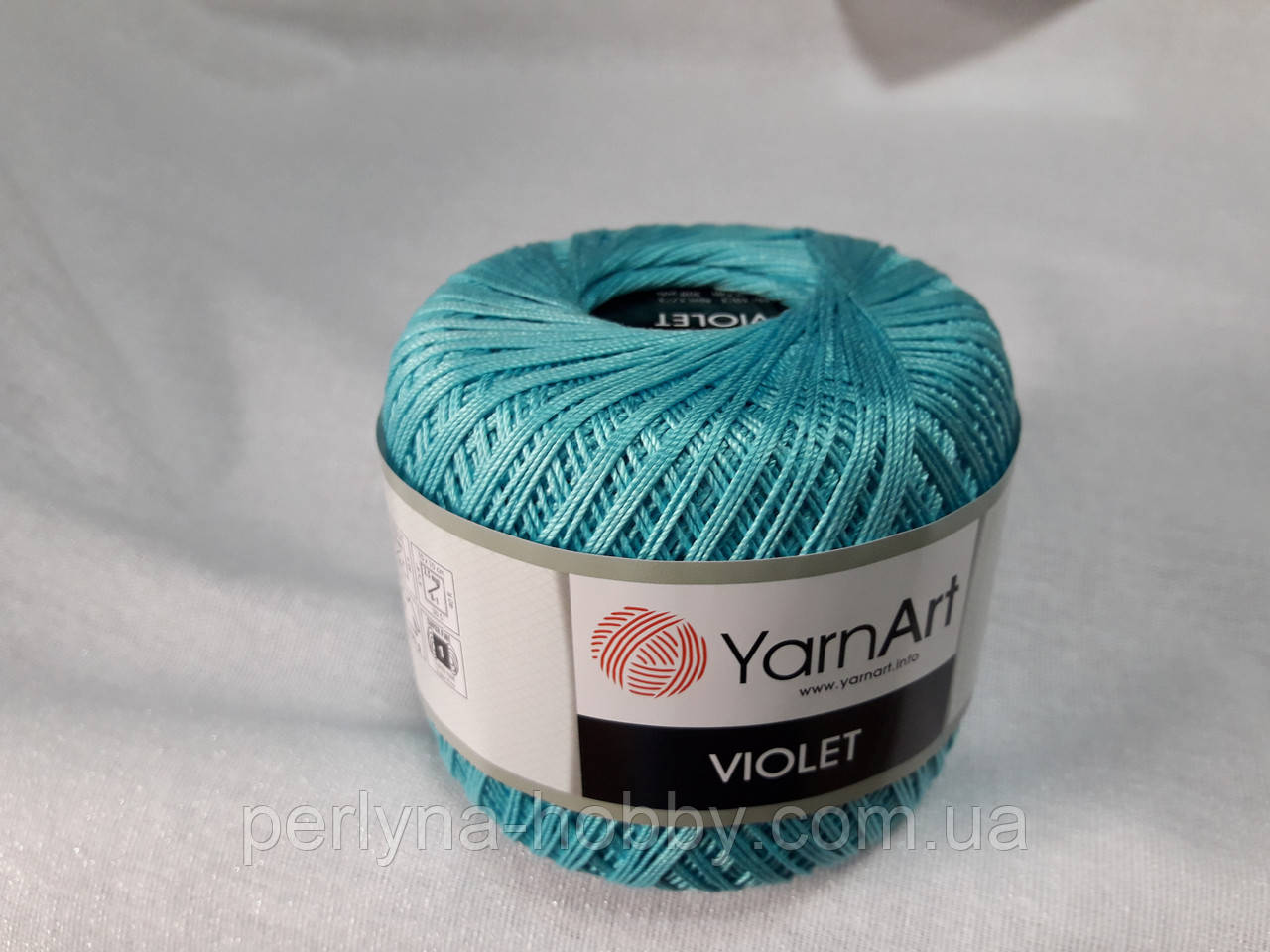 Пряжа  нитка для в'язання Violet YarnArt 100% бавовна бірюза світла пастельна№ 5353