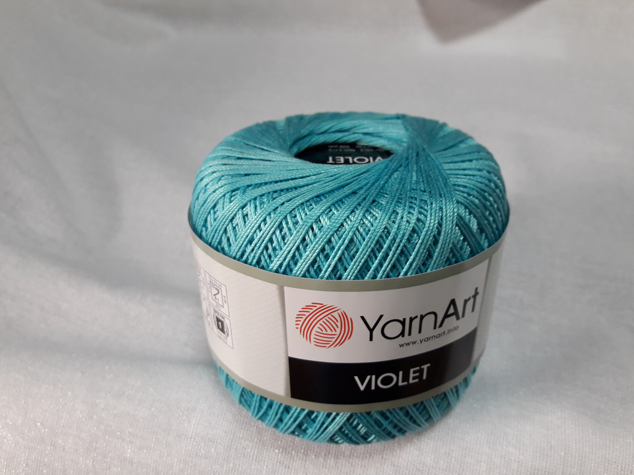 Пряжа нитка для в'язання Violet YarnArt 100% бавовна бірюза світла пастельна№ 5353