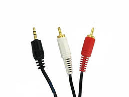 Аудіокабель Mini Jack — 2RCA (3 метри) в пакованні