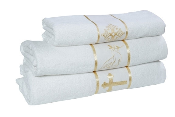 Рушник махровий для хрещення Gold 70*140 Туреччина, фото 1