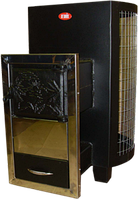 Піч-каменка для саун ДПС-8в-виносна із сіткою для каменів.