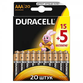 Батарейки Duracell — Basic ААА LR03 1.5V 20/200шт