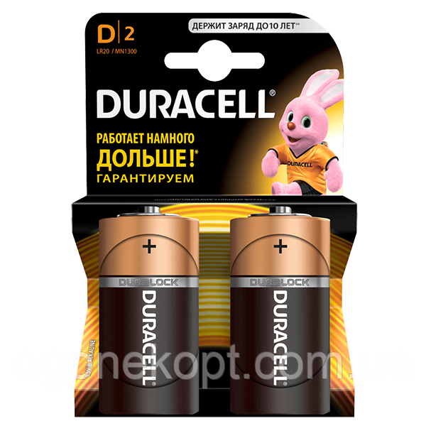 Батарейки Duracell — Basic D LR20 1.5V 2/20 шт.