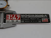 Термостойкая металлическая табличка на глушитель Yoshimura