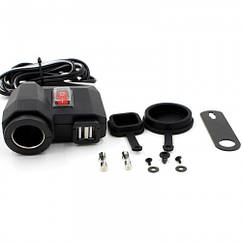 Мотоприкурювач з USB на два розєма з кнопкою вимикання