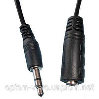 Кабель 3,5 (m) Mini Jack -3.5 (F) Mini Jack подовжувач (мініджек "тато" — "мама") (3 метри)