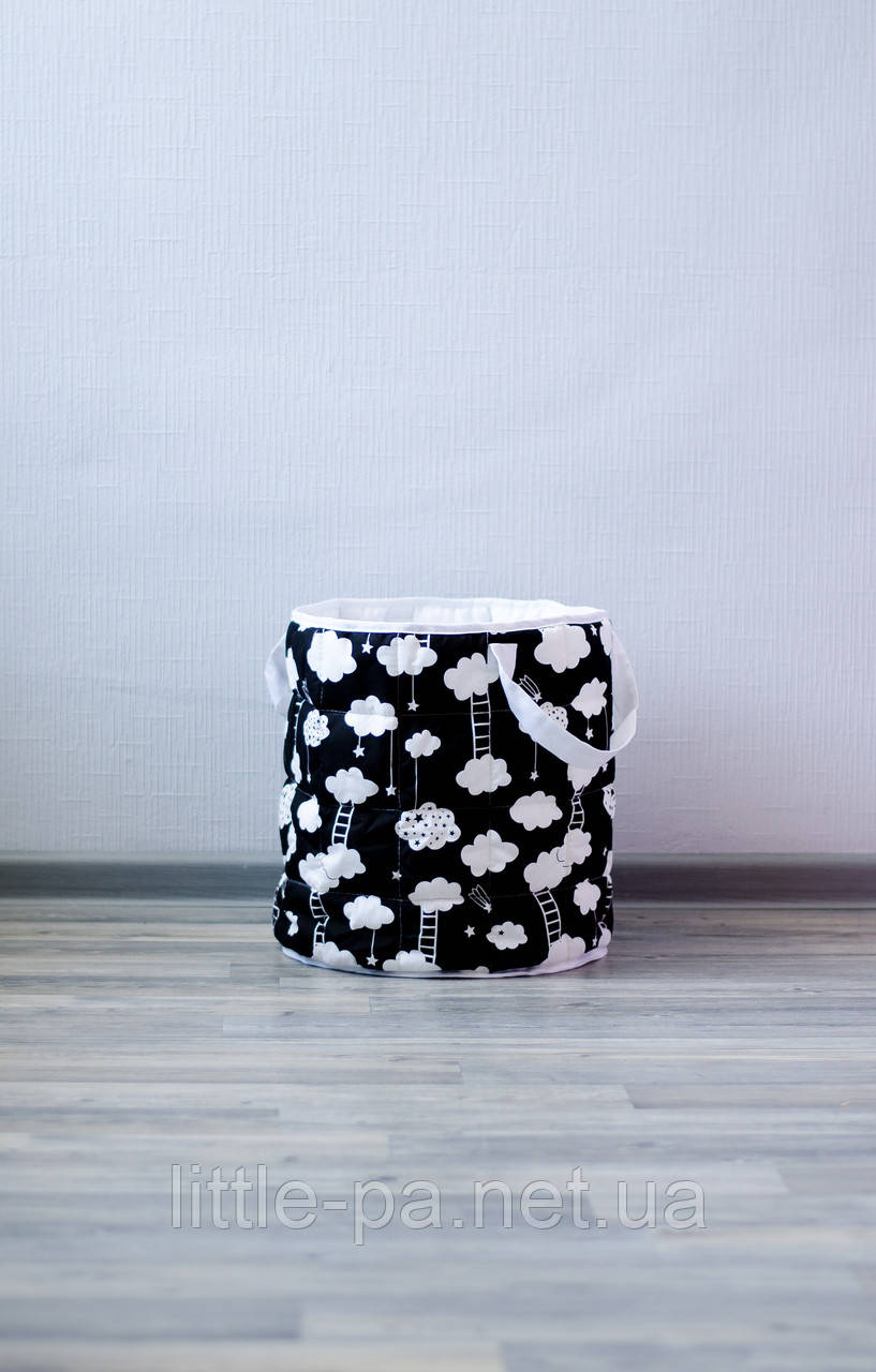 Бавовняний кошик у дитячу кімнату "Облачки"