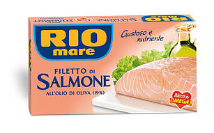 Філе лосося Rio Mare Filetto di Salmone в оливковій олії, 150 р.