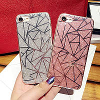 Чохол для iPhone 6 Plus/6S Plus геометрія з блискітками