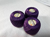 Нитки для вязания хлопок ирис Ірис Пряжа Iris YarnArt 100% бавовна, фіолетовий, 1 шт № 0919
