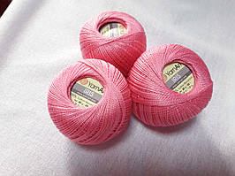 Нитки  для в'язання та гачкуння Ірис Пряжа Iris YarnArt 100% бавовна, рожевий, 1 шт. № 0915
