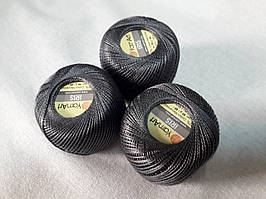 Нитки  для в'язання та гачкуння Ірис Пряжа Iris YarnArt 100% бавовна, темно сірий, 1 шт. № 0934