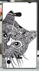 Силіконовий бампер для Nokia Lumia 720 з малюнком три жирафа в окулярах, фото 5
