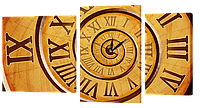 Часы-Модульная картина 444 спираль времени