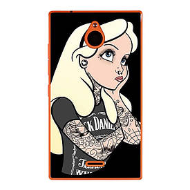 Силіконовий чохол для Nokia X2 Dual з малюнком Аліса в країні чудес Jack daniel's