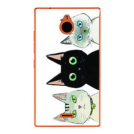 Силіконовий чохол для Nokia X2 Dual з малюнком три кота