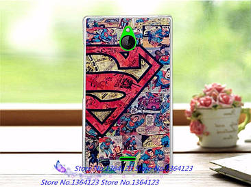 Оригінальний чохол панель накладка для Nokia X2 Dual з малюнком super man вирізки газет