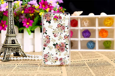 Силіконовий чохол для Microsoft Nokia Lumia 430 з картинкою троянди на білому тлі