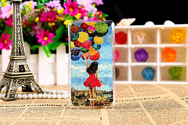 Силіконовий чохол для Microsoft Nokia Lumia 430 з картинкою дівчина з кулями