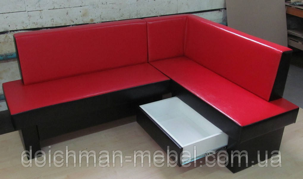 Стильный угловой диван для кухни с выдвижными ящиками "Дойчман" - фото 2 - id-p36244038