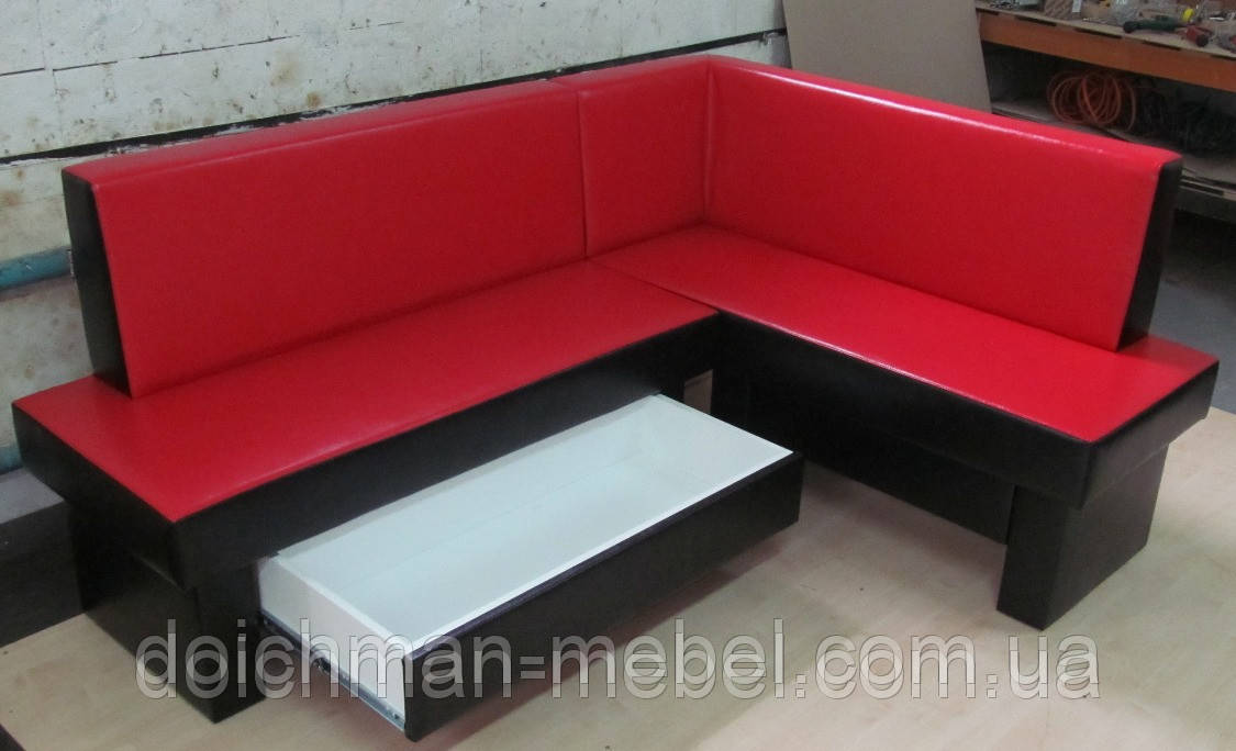 Стильный угловой диван для кухни с выдвижными ящиками "Дойчман" - фото 3 - id-p36244038