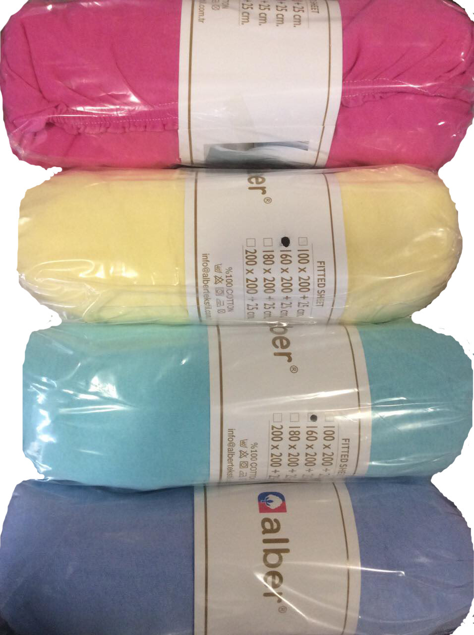 Простирадло трикотажна на резинці Alber 180*200 + бортик