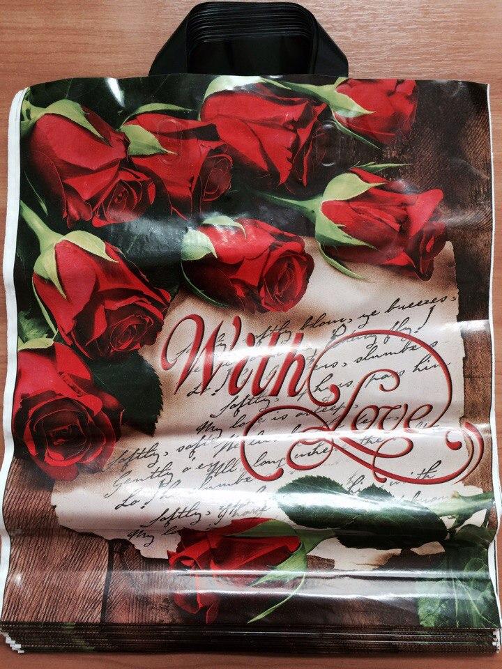 Пакет із петльовою ручкою Троянди 38*43 см