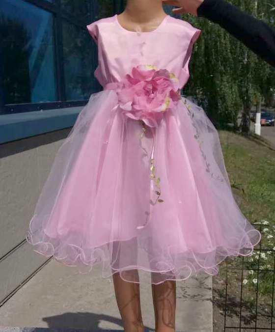 Платье нарядное пышное розовое для девочки на выпускной - фото 5 - id-p493354550
