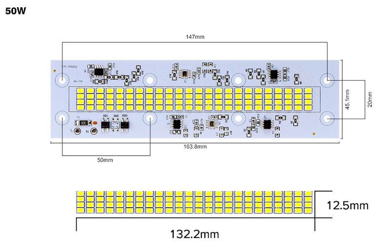 Світлодіодна LED-зборка 50w IC SMART CHIP 220 V ( вбудований драйвер)