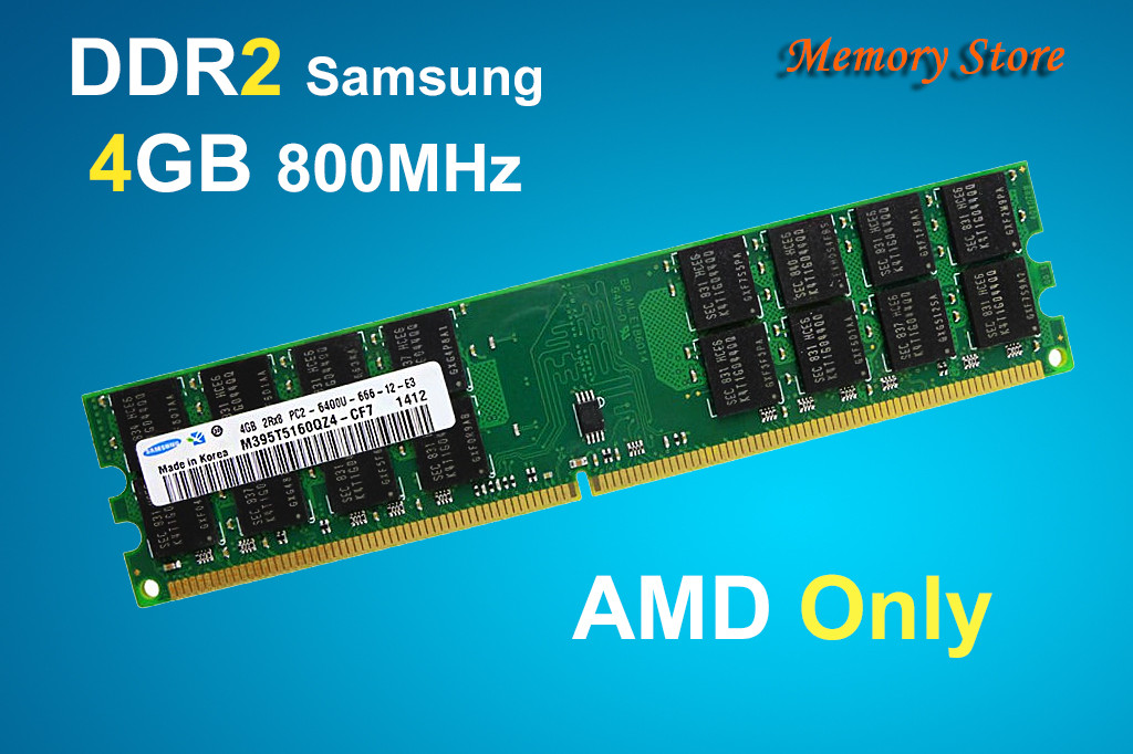 Оперативна пам'ять Samsung DDR2 4Gb PC-6400 800MHz, AMD only!