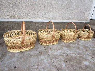 Набір великодніх кошиків із лози (4 шт.)