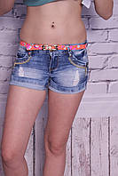 Жіночі стильні короткі джинсові шорти (код 8218)