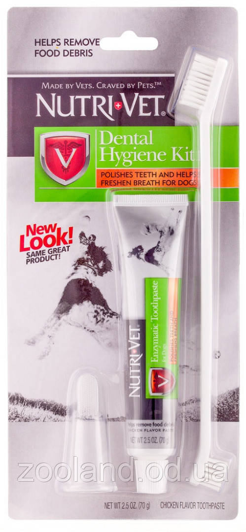 87491 Nutri-Vet Oral Hygiene Kit Щітка та зубна паста, 1 шт.