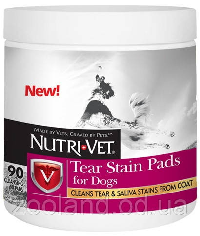 99937 Nutri-Vet Tear Stain Removal Dog Вологі серветки, 90 шт.