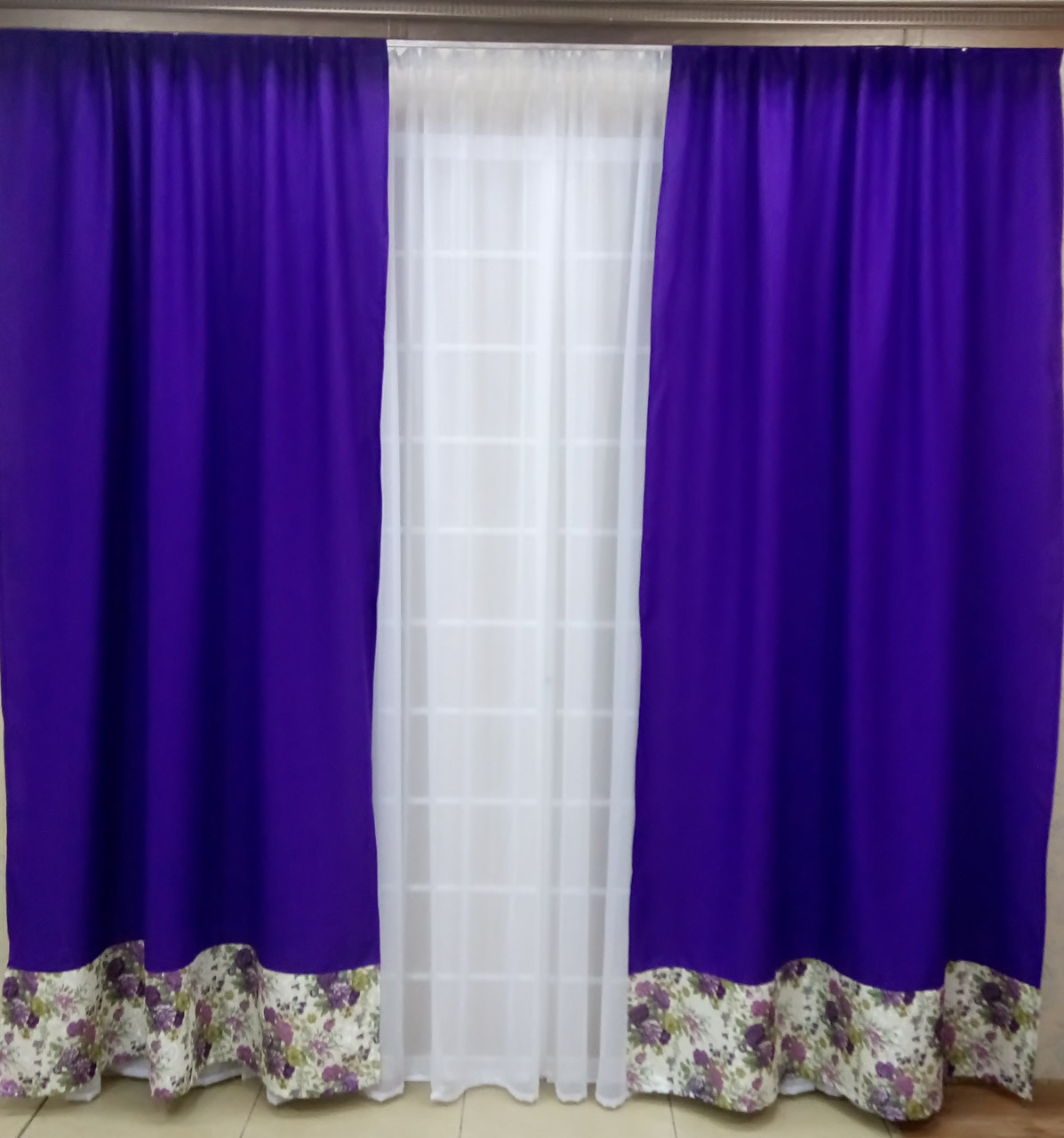 Готовий комплект штор "Маргарита "Синій