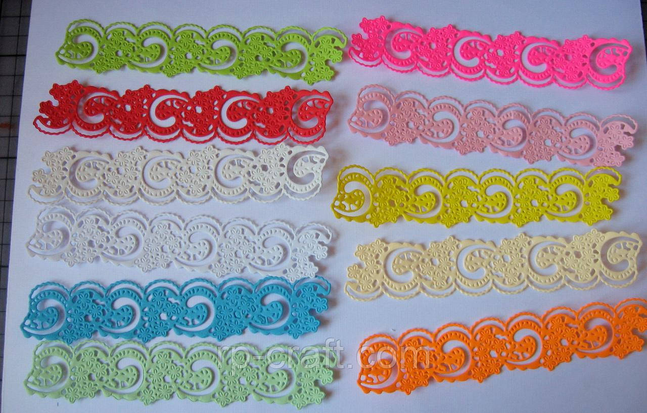 Вирубка з картону. Мереживо, 27х135 мм, фото 1