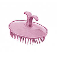 Массажная щетка для шампунирования TICO Professional розовая (600205)