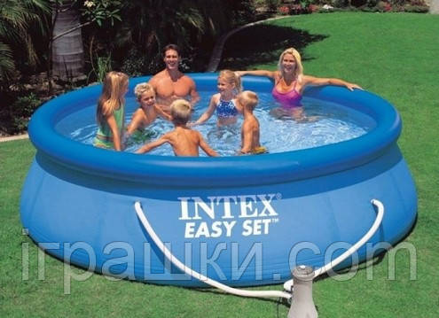 Надувной бассейн intex 28122 Easy Set Pool, 305 х 76 см с фильтр насосом - фото 1 - id-p537851532