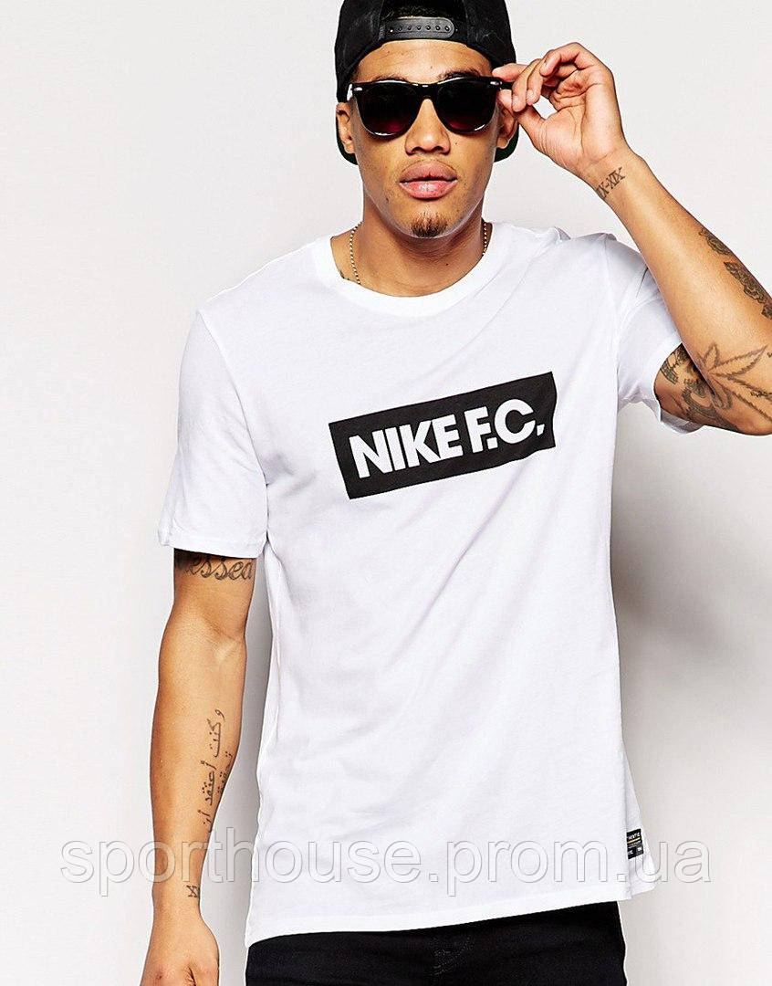 Чоловіча футболка Nike, чоловіча футболка Найк, спортивна, брендовий, бавовна, білий S