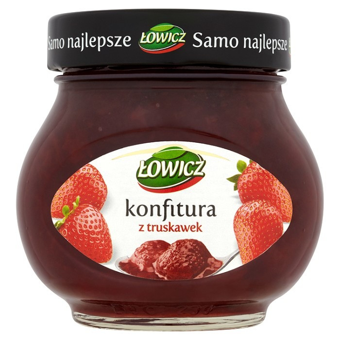 Конфітюр зі смаком полуниці "Lowicz", 240 грамів, фото 1