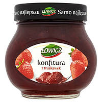 Конфитюр со вкусом клубники "Lowicz", 240 грамм