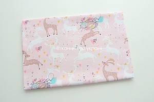 Преміум бавовна Олені ЗАЛИШОК 1,5+1+0,4 м + 100*75