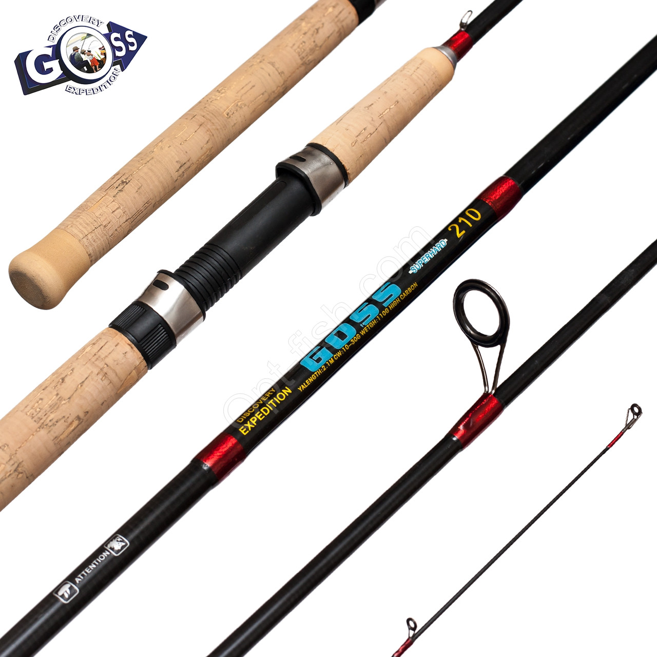 Спінінгове вудлище шт2 GOSS Superhard Carbon 10-30g 2,1 м *, фото 1