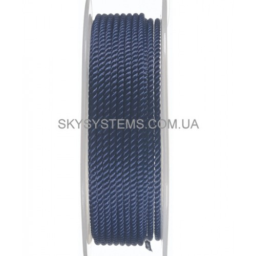 Шовковий шнур Мілан 226  ⁇  2.0 мм, Колір: Синій 07