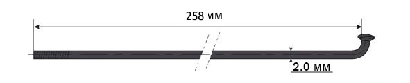 Спица Mach1 Inox Plus черн 2/262/